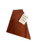 Abound  Womens Ribbed Pull On Lettuce Hem Wide Leg Pants Rust Size M NWT Neutral Photo 3