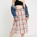 Urban Outfitters  NWT | Jessie Plaid Sheer Midi Skirt Medium Photo 0