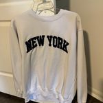 new york crewneck White Size L Photo 0