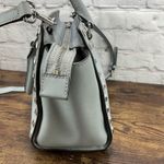 Michael Kors New Selma Stud Top Zip Medium Satchel Dusty Blue Saffiano Leather Photo 3