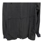 Eileen Fisher Sandwashed Graphite Hoodie Jacket Size Medium Light Weight Coat Photo 3