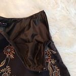 Axcess Liz Claiborne dark floral embroidered A Line skirt Women’s size 10 Fall Brown Photo 5
