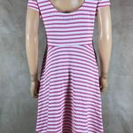 American Living Pink Striped Cotton Fit and Flare Dress MEDIUM Photo 5