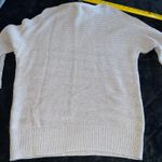 Alfani NWT  Womens Medium Metallic Silver Knit Sweater Long Sleeve Holiday Casual Photo 6