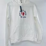 NEW Polo Ralph Lauren Women Heart Marseille Logo White Fleece Hoodie Md Academia Size M Photo 7