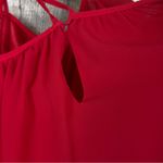 Vemvan Size Small Chiffon Style Red Blouse w/Liner & Keyhole Button Clos… Photo 5
