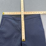 Theory Pants Womens 6 Navy Blue Textured Embossed Cropped Trousers MADE IN USA Photo 2