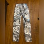 Gap  Metallic Silver Faux Leather
Cheeky Straight High Rise Photo 1