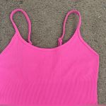 Hot Pink Bodycon Ribbed Romper Photo 1