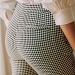 Sézane Clara Trousers, Black/Ecru Houndstooth Print, FR34/US2 Photo 5