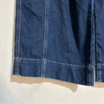 Me+Em Pleated Mid Rise Wide Leg Soft Denim Jeans Dark Wash Size 2 Blue Photo 2