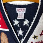 Vintage PBJ Sport Women’s Sz XL Baseball Theme Vest Button Down All American Photo 1