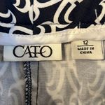 Cato  Navy & White Graphic Print Capri Pants Size 12 Photo 4
