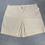Talbots Shorts Women’s Sz 16 Twill Weekend Khaki Tan Summer Vacation Beachy Photo 0