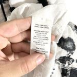 Cynthia Rowley  Black/White Linen Abstract Print Dress Sleeveless Shift Size 12 Photo 5