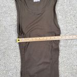Good American  Ruched Side Tank Dress Olive Green Size 2 Photo 3