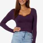 Madewell  Split-Neck Long-Sleeve Tee Size XXS Photo 0