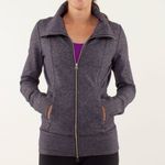 Lululemon Daily Yoga Jacket Black Swan / Herringbone Black Swan Size 8 Photo 0
