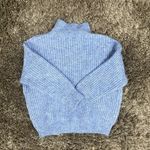 FRNCH  Long Sleeve Oversized Mock Neck Sweater in Blue, Size S/M​​ Photo 1