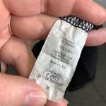 W5  Womens Peasant Top Blouse Shirt V Neck Woven Detail Pullover Black White Med Photo 7