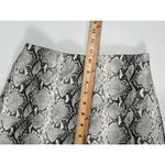 Wild Honey  Vegan Snakeskin Pants Size Small Black‎ and Gray Front Zip Cropped Photo 8