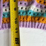 Say What? Say What NY crochet cropped sweater tank top knit colorful M festival boho Photo 6