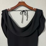 ZARA Bloggers Fav Black Prom Elegant Open Back Fluid Neck Knit Maxi Dress Sz L Photo 13