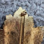 Sarah Coventry Gold Color Metal Leaf Shape Jewelry Pin Brooch Faux Pearl Accent Photo 12