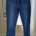 Loft Dark Blue Straight Leg Jeans Photo 0