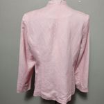 Jaclyn Smith Pink Pastel Double Button Linen Blend Blazer Size 12 Photo 3