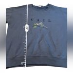 Vail Vintage Blue Embroidered Crewneck Sweatshirt Unisex Size Medium Casual Photo 4