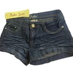 NEW Kaba JEAN SHORTS SZ 7 Dark Blue Denim Stone Stud Bedazzled Double Lasso NWT Photo 6
