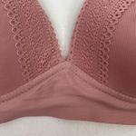 Lucky Brand  36C Bra Bralette Wireless No Wire Lightly Lined Women's Pink Stretch Photo 2