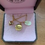 Juicy Couture Retro  Pam & Gela Puffy Heart Juicy Crown Silver Crystal Necklace Photo 2