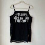 Johnny Was  Workshop Hannah Black Palm Tree Embroidered Tunic Tank S NWT Photo 6