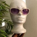 Y2K White Cream Purple Sunglasses Silver LInks #grunge #stagecoach #whimsygoth #gothic #coquette Photo 2