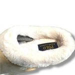 Ralph Lauren Pole  Women’s Gold Fur Lined Slippers NWB Photo 2