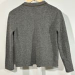 Neiman Marcus  Cashmere Collection Metallic Trim Open Cardigan – Gray, Size Small Photo 5
