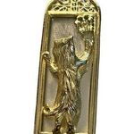 Vintage AJC Pin Brooch Cat Looking in Mirror Gold Tone Butterfly 2.5" x 1" Photo 0