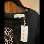 3/4 Sleeve Royal Blue, taupe and black leopard shift dress Size 5X Photo 5