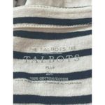 Talbots Navy Blue White Short Sleeve Popover V-neck Nautical Picnic Top 2X Photo 4