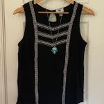 Old Navy Midnight Black Embroidered Tunic Photo 4