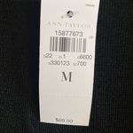 Ann Taylor  Black Boxy Crop Top with Mandarin Collar Photo 1