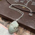 Handmade  Green Moss Agate Necklace – Boho Coastal Gemstone Jewelry Photo 1