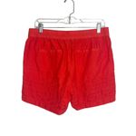 J.Crew 100% Cotton Fire Red High Rise Eyelet Fabric Shorts Photo 4