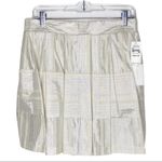 1. State NWT  Sand Metallic Pleated Skirt Medium Photo 1