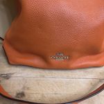 Coach Abby Duffle Tangerine Pebbled Leather Convertible Shoulder Bag Purse Tote Photo 2