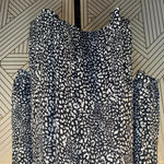 ZARA Dress Animal Print Leopard Black and White Button Front Size Large Photo 4