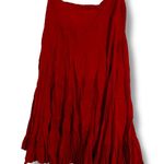 Chaudry by Anthropologie Merlot Red Asymmetrical Midi Skirt | Size M | NWT Size M Photo 6