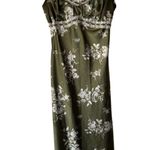 Inspired Hearts Dress Milkmaid Y2k Medium Floral‎ Maxi Cottagecore Puff Sleeve Green Photo 0